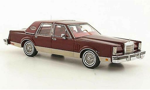Lincoln Continental 1980 1/43 Neo Mark VI Sedan rood modelauto