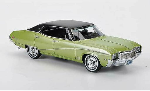 Buick Skylark Sedan 1/43 Neo groen/matzwart 1968 modelauto
