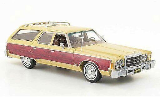 Chrysler Town & Country Station Wagon 1/43 Neo beige/Holzoptik 1976 modelauto