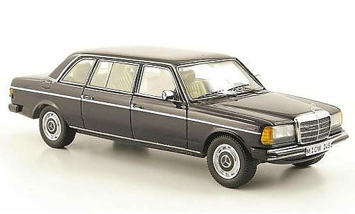 Mercedes 240 Coupe 1/43 Neo D Lang (V123) blauw W123-Langversion beperkt edition 1978 modelauto