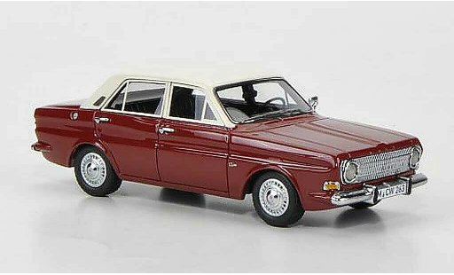 Ford Taunus 12M 1/43 Neo P6 rood/wit 4-portes beperkt edition modelauto