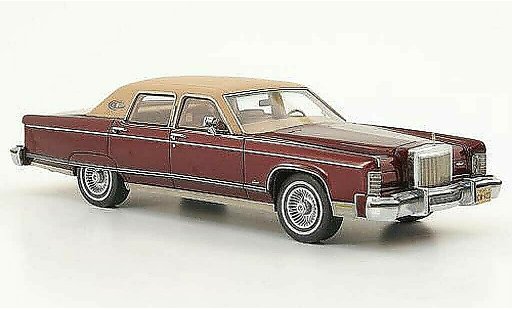 Lincoln Continental 1977 1/43 American Excellence rood/bruin lim. Aufl. 500 modelauto