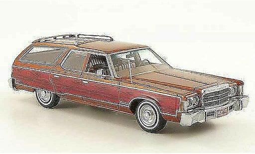 Chrysler Town & Country special edition 1/43 American Excellence koper/Holzoptik beperkt 1976 modelauto