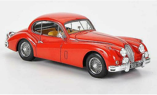 Jaguar XK 140 1/43 Spark FHC rood RHD 1954 modelauto