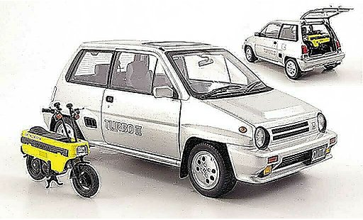Honda City Turbo 1/18 Autoart II grijs metallic RHD 1983 modelauto