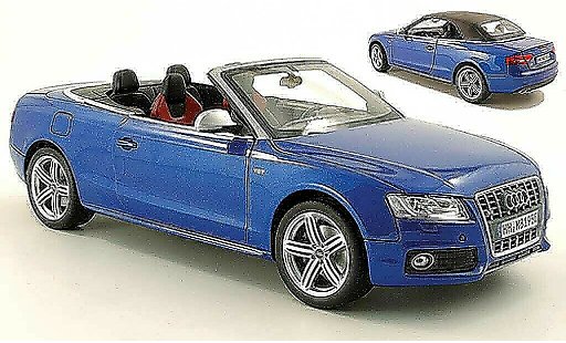 Audi S5 cab s-tronic 1/18 Norev cabriolet blauw 2009 modelauto