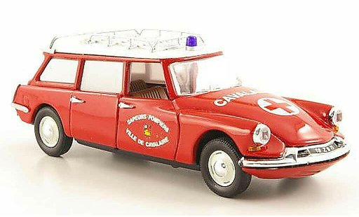 Citroen ID 19 ambulance 1/43 Rio Stationwagen Brandweerambulanz - Ville de Cavalaire 1962 modelauto