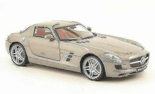 Mercedes SLS Coupe 1/18 Mondo Motors coupe amg grijs modelauto
