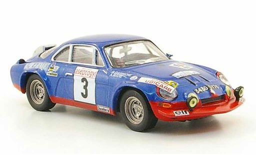 Alpine A110 rallye 1/43 Hachette No.3 Rally Neige et Glace 1972 modelauto