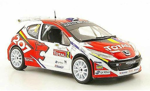 Peugeot 207 S2000 1/43 Hachette No.2 Total Rally Ypern 2008 modelauto