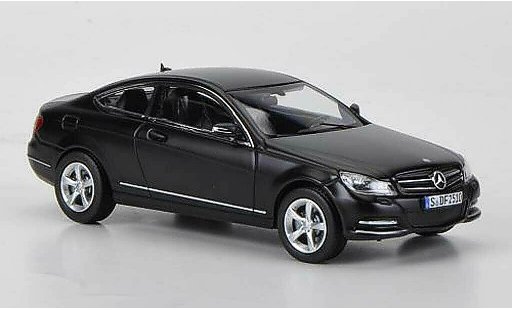Mercedes Classe C Coupe 1/43 Norev (C204) matzwart 2011 modelauto