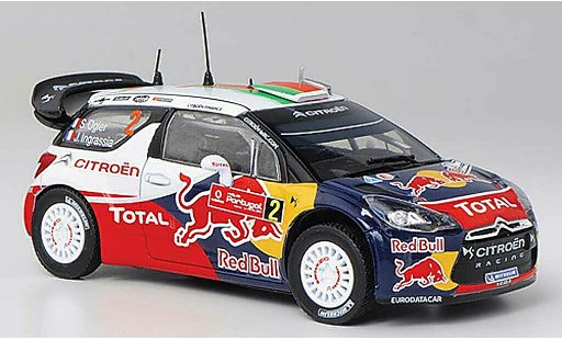 DS Automobiles DS3 WRC 2011 1/43 Norev No.2 Red Bull - Total S.Ogier / J.Ingrassia Rally Portugal modelauto