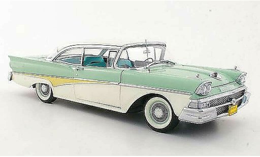 Ford Fairlane 500 Hardtop 1/18 Sun Star grijs groen/wit modelauto