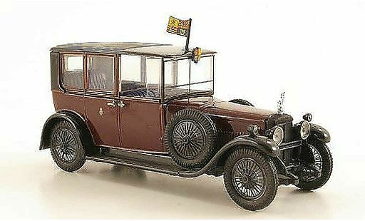 Daimler Double Six Berline 1/43 Oxford 30 Brougham rood/zwart King George V (Sandringham) RHD 1929 modelauto