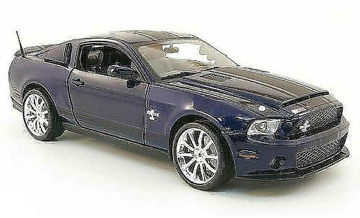 Shelby GT 500 2010 1/18 Shelby Collectibles super snake blauw modelauto