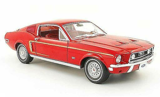 Ford Mustang Fastback 1/18 Greenlight gt 2+2 rood modelauto