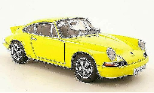 Porsche 911 RS 1/18 Autoart Carrera 27 geel 1973 modelauto