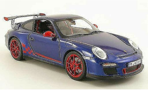 Porsche 911 GT3 RS 1/18 Norev 2010 blauw/rood modelauto