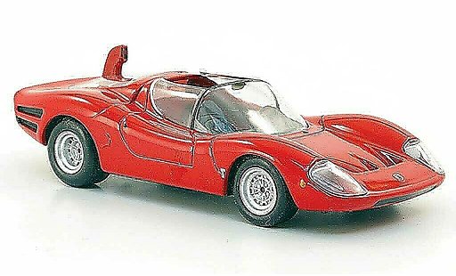 Abarth 1600 OT 1/43 Hachette rood 1966 modelauto