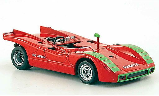 Fiat 2000 Abarth 1/43 Hachette Sport Spider (SE019) rood 1970 modelauto