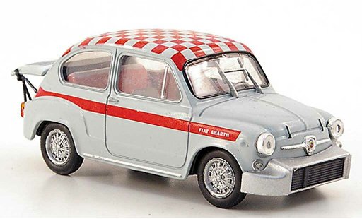 Fiat Abarth 1000 Berlina Corsa 1/43 Hachette / grijs/rood-geblokt 1967 modelauto