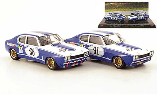 Ford Capri RS 2600 1/43 Trofeu 2er Set: MKI No.90 en No.91 ADAC 1000 Km Rennen 1972 modelauto