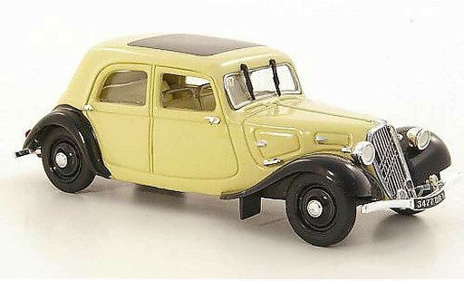 Citroen Traction 7 1/43 Norev C beige/zwart 1934 modelauto