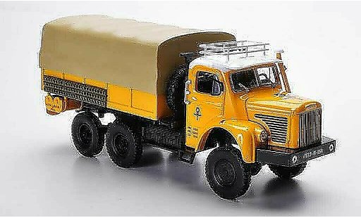 Berliet GBC camion 1/43 Norev 8 6x6 Gazelle geel PP-LKW 1959 modelauto