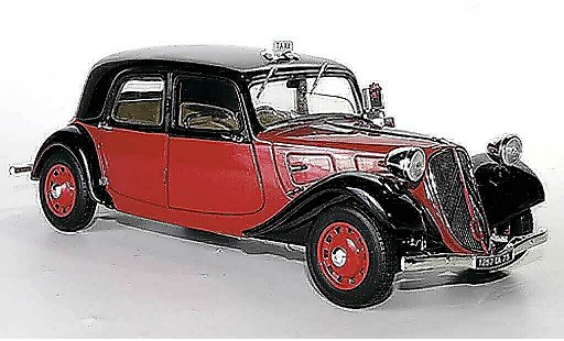 Citroen Traction 11 1/18 Solido B Taxi rood/zwart 1938 modelauto