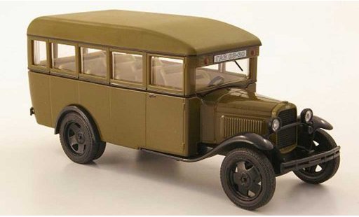 Gaz 03-30 Base 1/43 Nash Avtoprom olijfgroenbruin modelauto