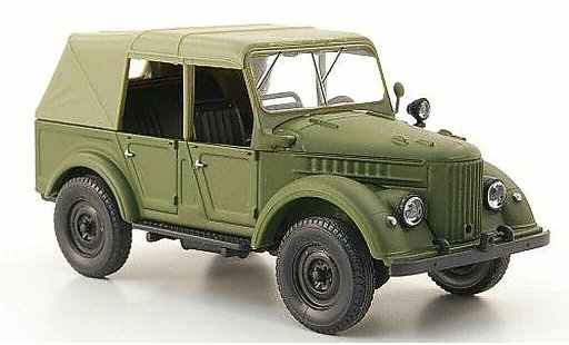 Gaz 69A Ferm&Atilde;&copy; 1/43 Nash Avtoprom olijfgroen gesloten modelauto