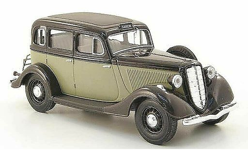 Gaz M1 Taxi 1/43 Nash Avtoprom zwart/grijs modelauto