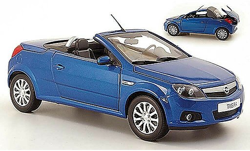 Opel Tigra Twintop Twin Top 1/18 Norev twintop blauw/grijs metallized modelauto