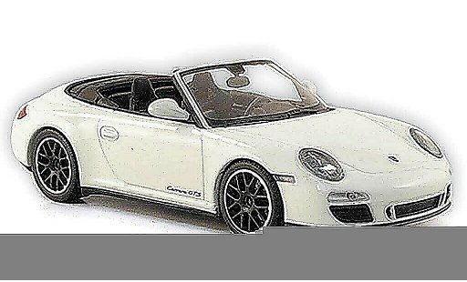 Porsche 911 GTS 1/43 Minichamps Carrera Cabriolet wit 2011 modelauto