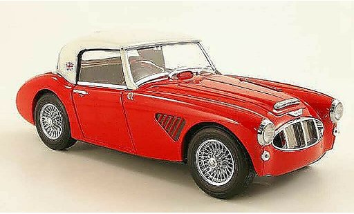 Austin Healey 3000 roadster 1/18 Kyosho MK1 rood/elfenbein Protoype RHD modelauto