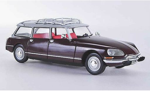 Citroen ID 19 Break 1/43 Norev Stationwagen rood/grijs 1968 modelauto