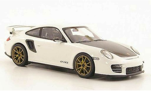 Porsche 911 GT2 RS 1/43 Minichamps 2010 (II) wit goldene Felgen modelauto