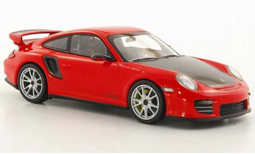 Porsche 911 GT2 RS 1/43 Minichamps 2010 (II) rood/carbonoptik modelauto
