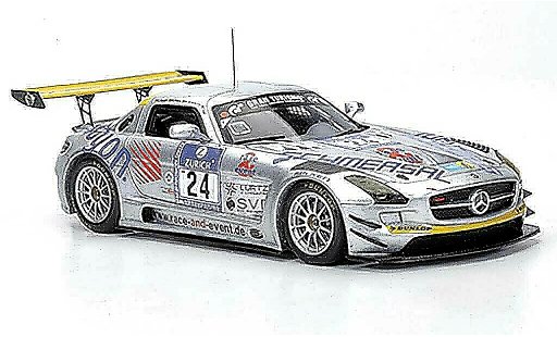 Mercedes SLS GT3 1/43 Minichamps AMG No.24 Race & Event Tiger / Geulen / Schmersal / Frers 24h ADAC Nurburgring 2011 modelauto