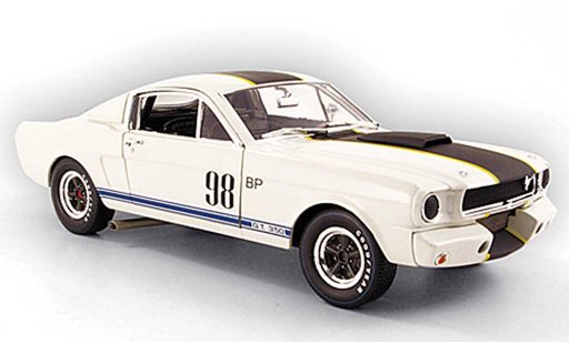 Shelby GT 350 1965 1/18 Shelby Collectibles r no.98 bp wit/zwart modelauto