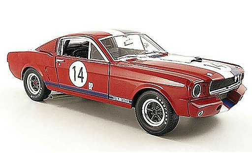 Shelby GT 350 1965 1/18 Shelby Collectibles r no.14 bp rood/wit/blauw modelauto