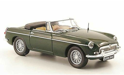 MG B Roadster 1/43 Hachette Mk II groen 1968 modelauto