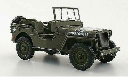 Jeep Willys Militaire 1/18 Welly U.S. Army olijfgroengroen modelauto
