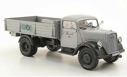Opel Blitz Base 1/43 Hachette laadbak Booss & Co. grijs (ohne Magazin) 1952 modelauto
