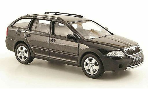 Skoda Octavia Combi 1/43 Abrex Scout zwart modelauto
