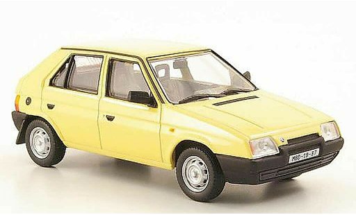 Skoda Favorit 136L 1/43 Abrex beige 1987 modelauto