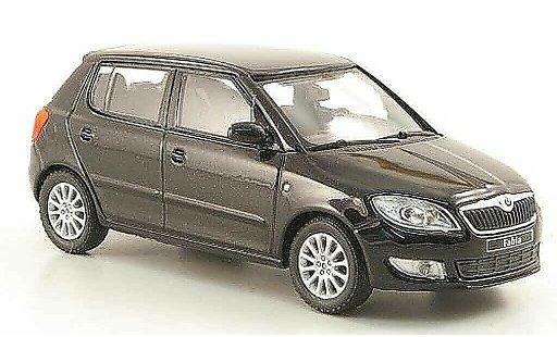 Skoda Fabia II 1/43 Abrex zwart 2010 modelauto