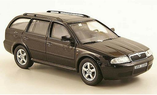 Skoda Octavia Combi 1/43 Abrex Tour zwart modelauto