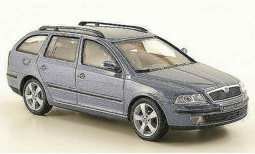Skoda Octavia Combi 1/43 Abrex blauwgrijs modelauto