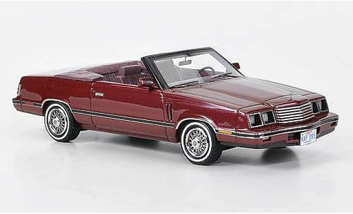 Dodge 600 Cabriolet 1/43 Neo rood 1984 modelauto